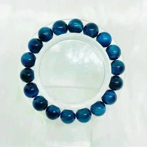 Blue Tiger Eye Stone Bracelet - Picture 7 of 7